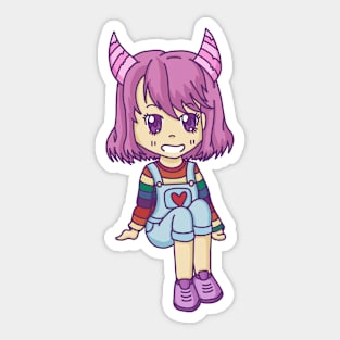 Kawaii rainbow girl Sticker